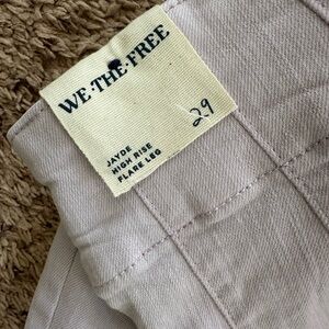 We The Free Lilac Denim Jayde High Rise Flare Leg
